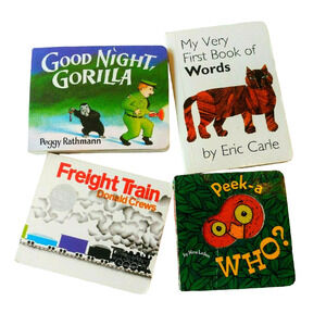 Baby Board Book Bundle of Four Books Freight Train Good Night Gorilla